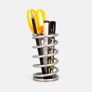 Minimalist Compression Spring Inspired Pen and Storage Holder