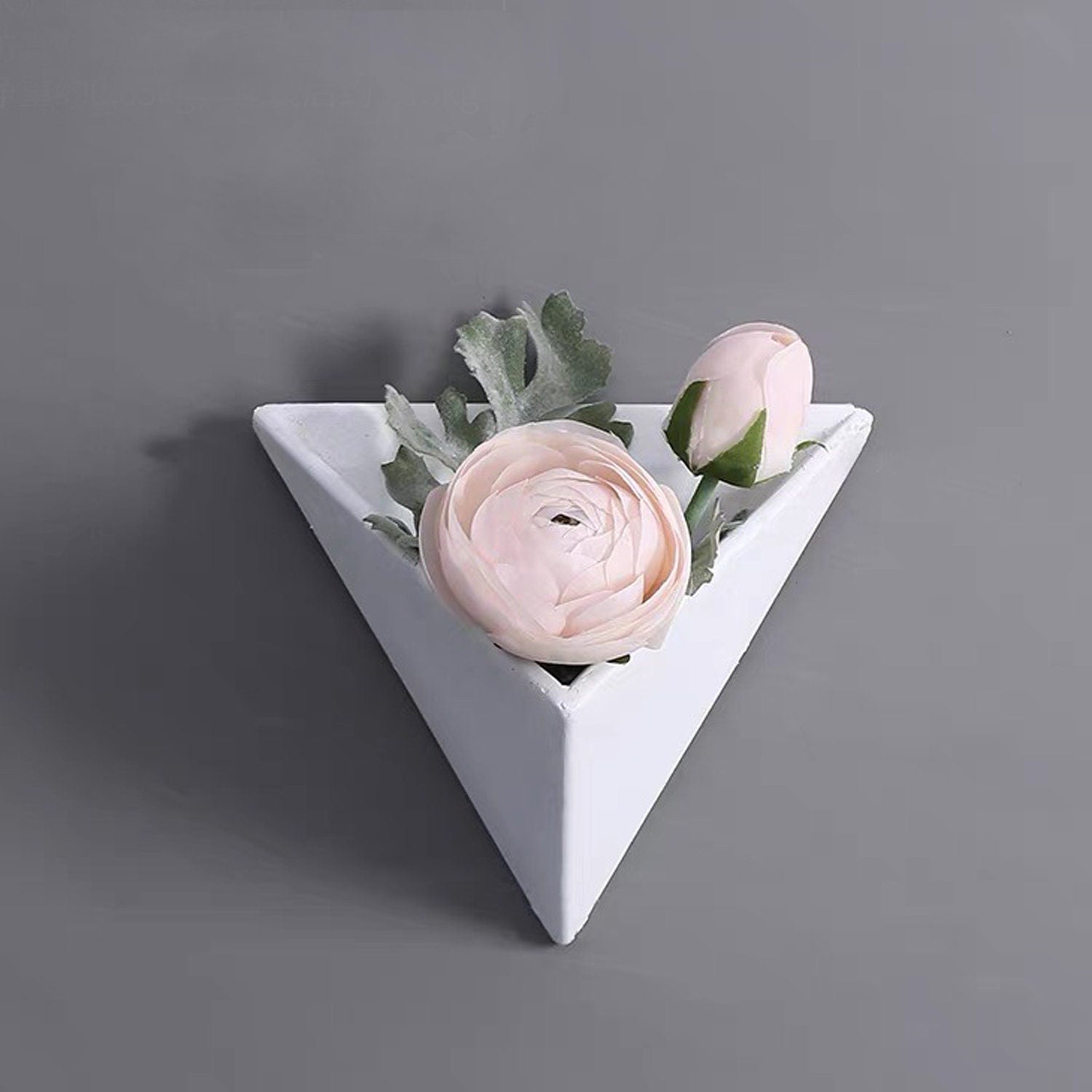 Minimalist Concrete Triangle Wall Plant Pot/housewarming gift/Home and Office Decor/ Geometric Hanging Wall Planter