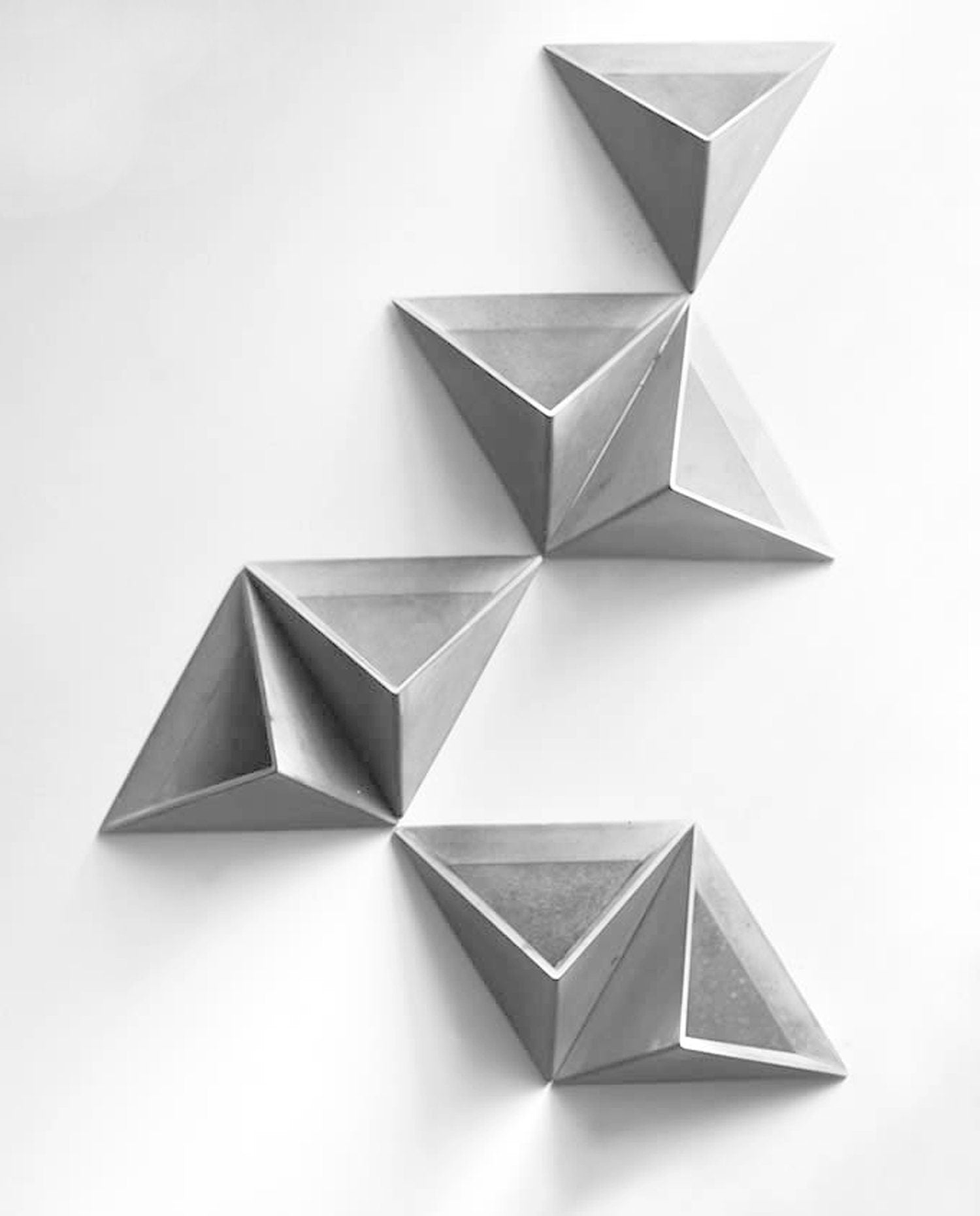 triangle pots for plants Triangular Concrete Wall Plant Pot – MMEP