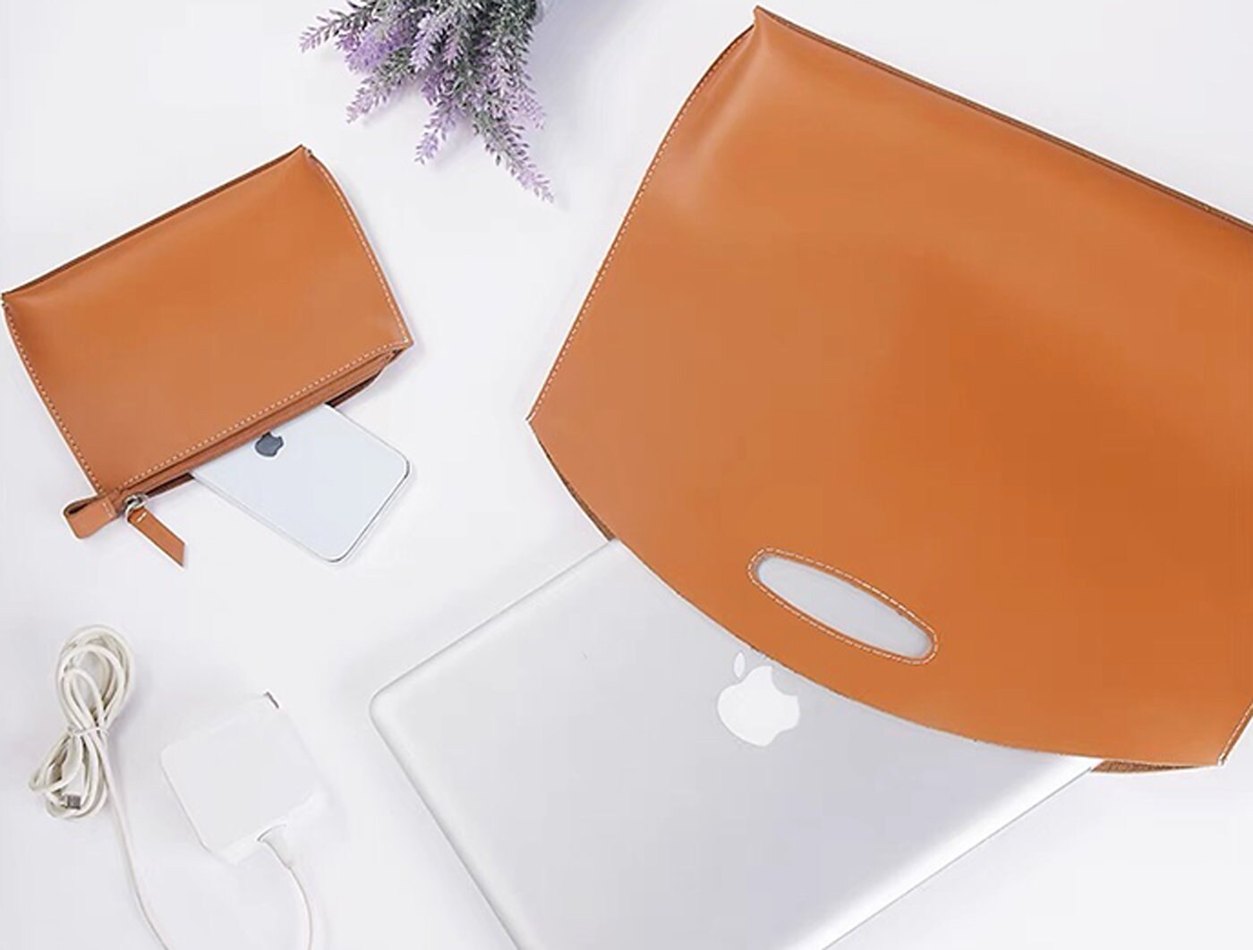 Minimalist Leather Laptop Case Bag/Back To Work Gift/Unique Laptop Sleeve