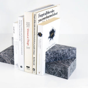 Modern Geometric Stone Bookends / Book Lovers Gift / Modern Marble Bookend/ Unique Office & Home Decor