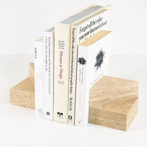 Modern Geometric Stone Bookends / Book Lovers Gift / Modern Marble Bookend/ Unique Office & Home Decor