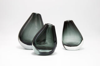 Modern Gradient Water Drop Glass Vase / Organic Hand Blown Glass Vase / Handmade Home Decor / Minimalist Living Room Accent Piece