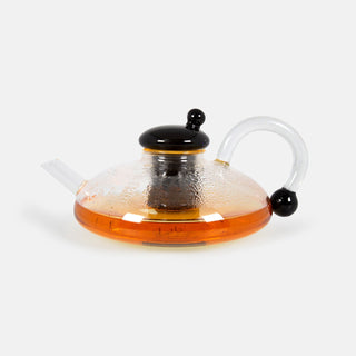 Charm Round Knob Glass Teapot with Infuser