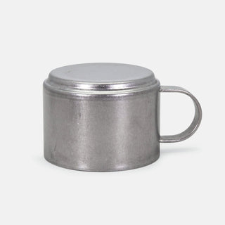Matte Stainless Steel Double-Wall Mug Set of 5 with Holder Stand