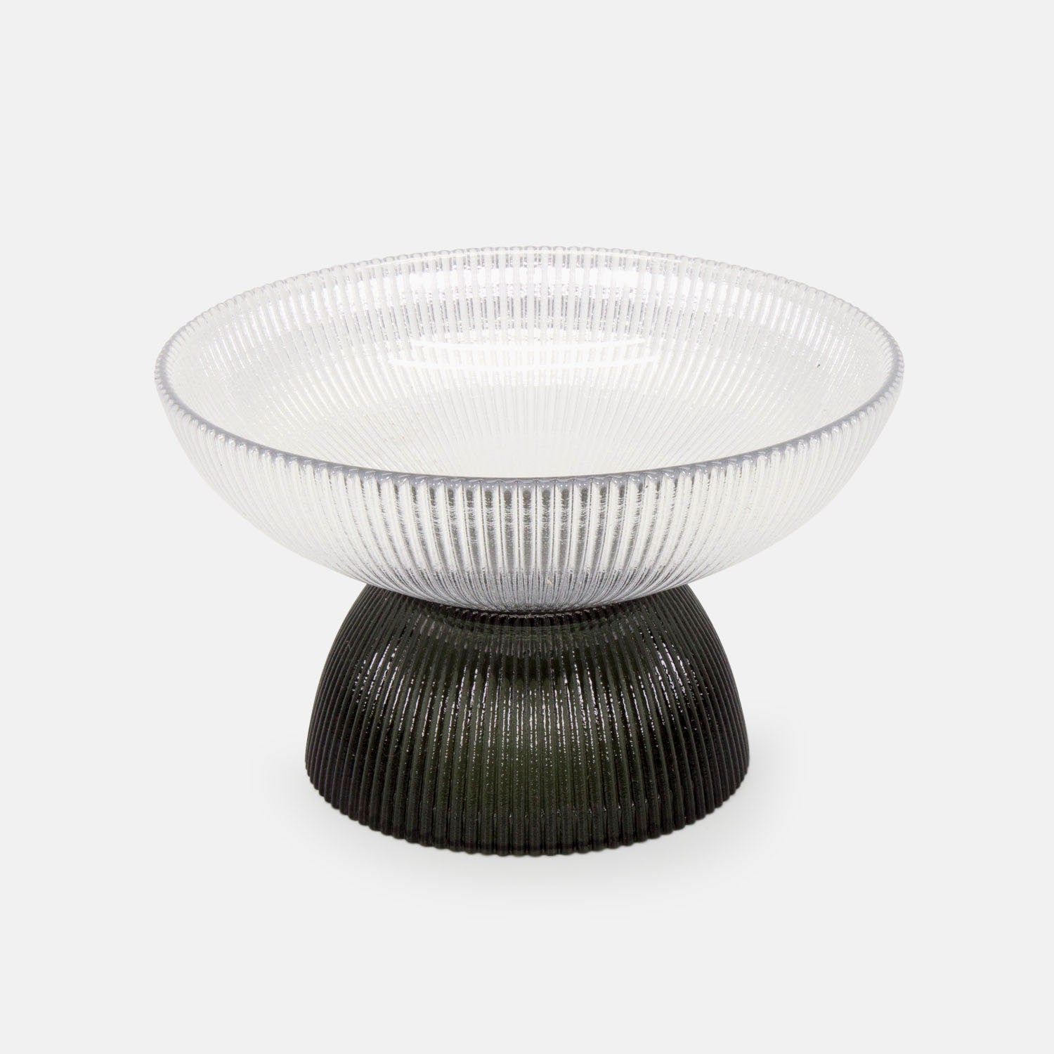 Versa Clear Glass Footed Fruit Bowl