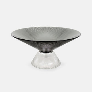 Versa Clear Glass Footed Fruit Bowl